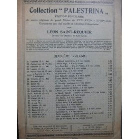 Collection Palestrina Oeuvres Religieuses des Grands Maîtres Chant seul 1913