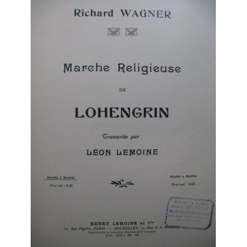 WAGNER Richard Lohengrin Piano