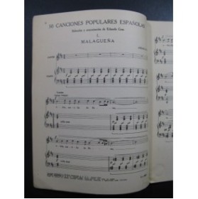 Canciones Populares Espanolas 30 Pièces Chant Piano 1947