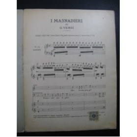 VERDI Giuseppe I Masnadieri Chant Piano XIXe