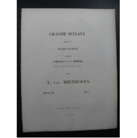 BEETHOVEN Sonate op 22 Piano 1863