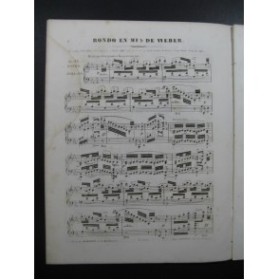 WEBER Rondeau en Mi b Piano ca1860