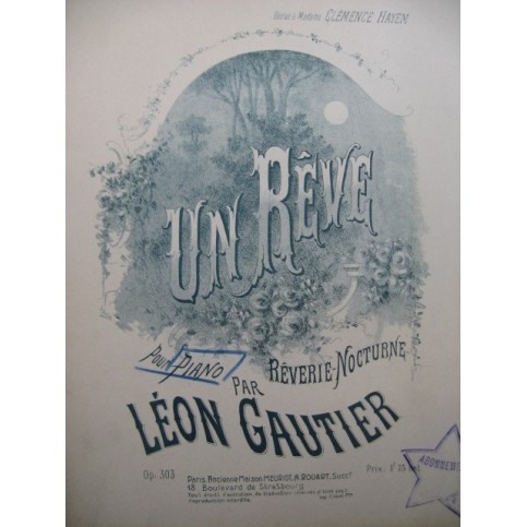 GAUTIER Léon Un Rêve Piano