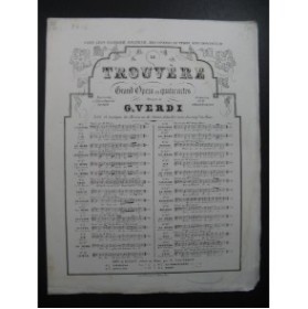 VERDI Giuseppe Le Trouvère No 12 Chant Piano ca1860