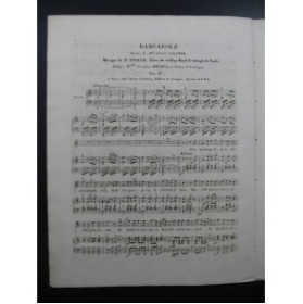 FAVALE P. Barcarolle Chant Piano ca1840