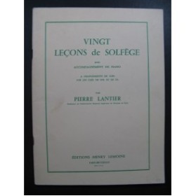 LANTIER Pierre Vingt Leçons de Solfège Chant Piano 1958