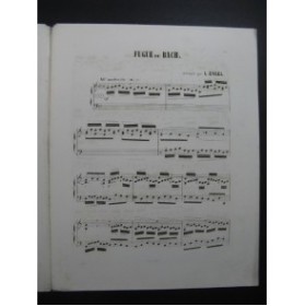 BACH J. S. Fugue Orgue Harmonium ca1860
