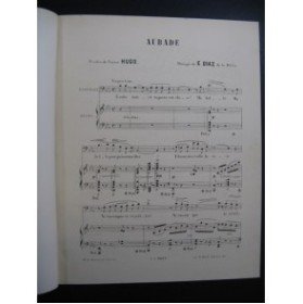 DIAZ E. Aubade Victor Hugo Chant Piano XIXe