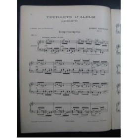 SCHUMANN Robert Feuillets d'Album op 124 Piano
