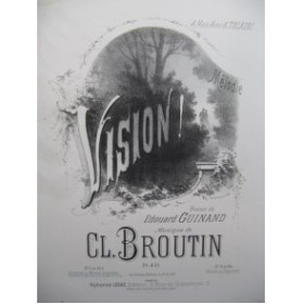 BROUTIN Cl. Vision Piano Chant 1881