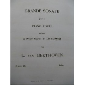 BEETHOVEN Sonate op 26 Piano 1863