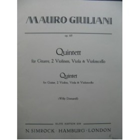 GIULIANI Mauro Quintett Guitare Violons Alto Violoncelle