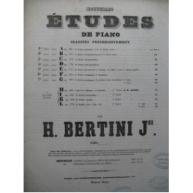 BERTINI Henri 25 Etudes Préparatoires op 175 Piano ca1850