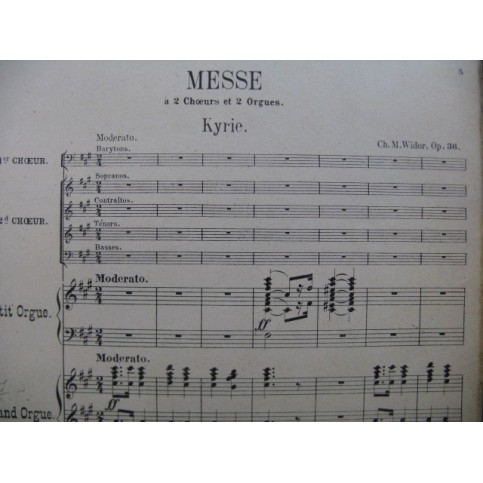 WIDOR Ch. M. Messe à deux Choeurs op 36 Chant Orgue