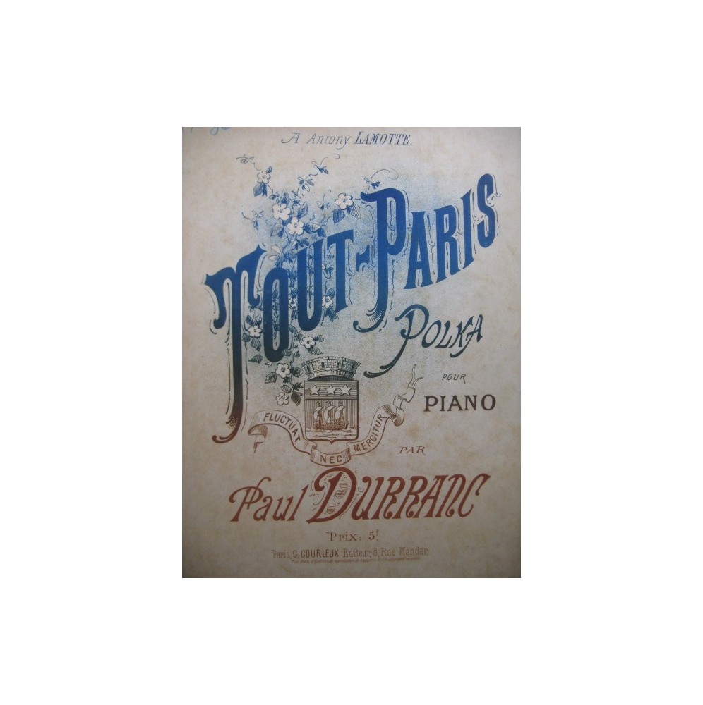 DURRANC Paul Tout Paris Piano