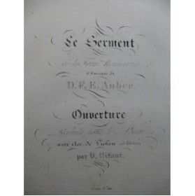 AUBER D. F. E. Le Serment Piano XIXe siècle