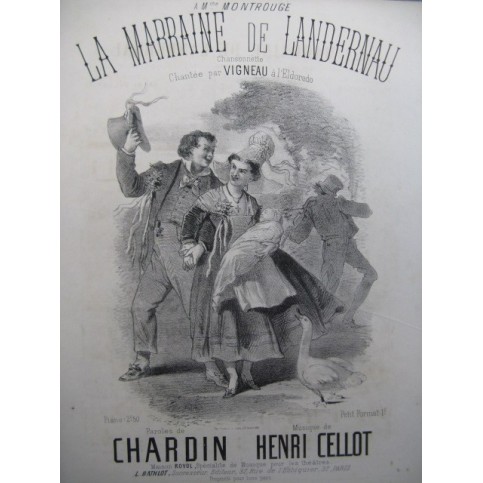CELLOT Henri La Marraine de Landernau Chant Piano XIXe
