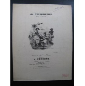 CONCONE Joseph Les Vendangeuses Chant Piano XIXe