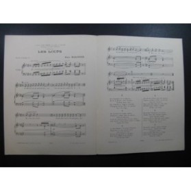 MARINIER Paul Les Loups Chant Piano 1916
