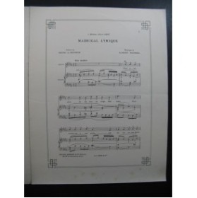 ROUSSEL Albert Madrigal lyrique Chant Piano
