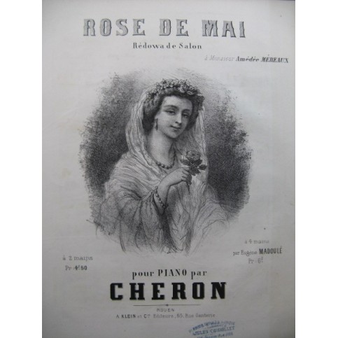 CHERON Rose de Mai Piano XIXe siècle