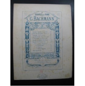 BACHMANN Georges Chant des Nymphes Piano XIXe siècle
