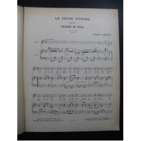 LEHAR Franz La Veuve Joyeuse No 7 Chanson de Vilya Chant Piano 1909