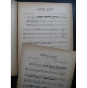CASADESUS Francis Danse Lente Violon Piano 1912