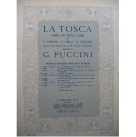 PUCCINI Giacomo La Tosca Prière Chant Piano 1899