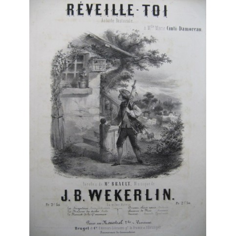 WEKERLIN J. B. Réveille-toi Chant Piano 1853
