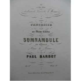 BARBOT Paul Somnambule Piano ca1885