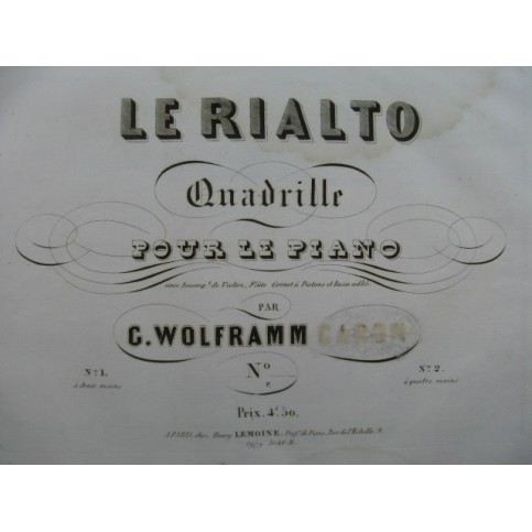 WOLFRAMM C. Le Rialto Piano ca1845