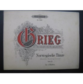 GRIEG Edvard Norwegische Tänze op 35 Piano 4 mains