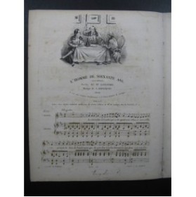 ROPICQUET A. L'Homme de Soixante ans Chant Piano ca1830
