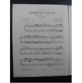 CAMPRA Chanson du Papillon Chant Piano 1935
