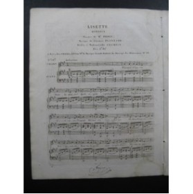 PLANTADE Charles Lisette Chant Piano ca1830