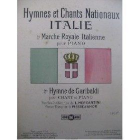 Marche Royale Italienne Piano Hymne de Gariboldi Chant Piano