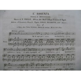 FAVALE P. L'Assenza Chant Piano ca1840