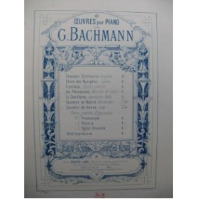 BACHMANN Georges Petite Chaconne Piano 1891