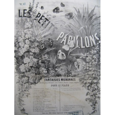 CARON G. W. Les Petits Papillons No 17 Venez Divin Messie Piano XIXe siècle