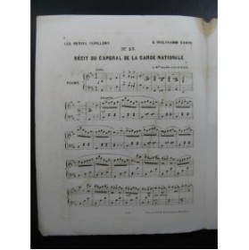 WOLFRAMM CARON G. Les Petits Papillons No 23 Récit du Caporal Piano XIXe siècle