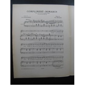 QUITAND Jules Compliment Romance Piano Chant XIXe siècle