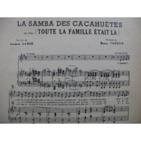 VERDUN Henry La Samba des Cacahuètes Piano Chant 1948