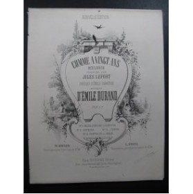 DURAND Emile Comme à Vingt Ans Piano Chant XIXe siècle