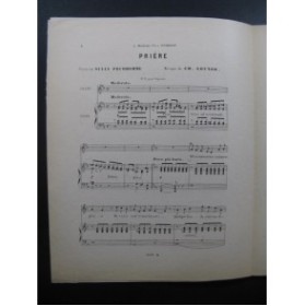 GOUNOD Charles Prière Piano Chant ca1885