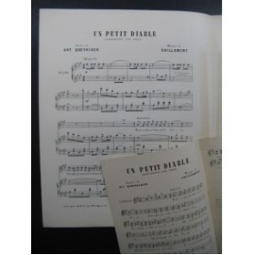 CHILLEMONT Un Petit Diable Piano Chant XIXe siècle