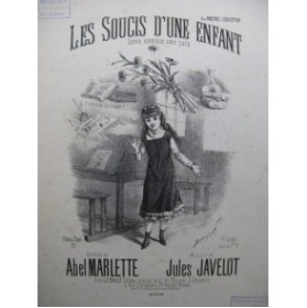 JAVELOT Jules Les Soucis d'une Enfant Piano Chant XIXe siècle
