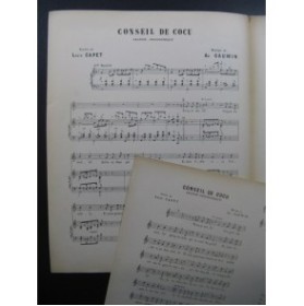 GAUWIN Adolphe Conseil de Cocu Chant Piano