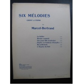BERTRAND Marcel Orphée au tombeau d'Eurydice Chant Piano