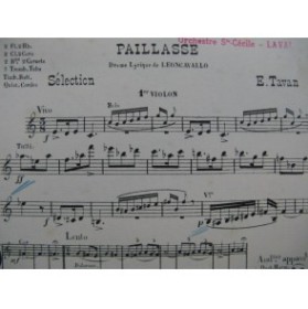 LEONCAVALLO R. Paillasse Sélection E. Tavan Orchestre